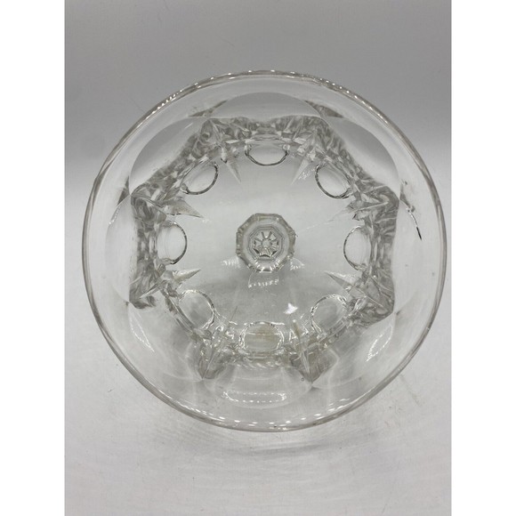 Vintage Heavy Glass Crystal Round Butter Cheese Dish Plate + Lid - Picture 5 of 6